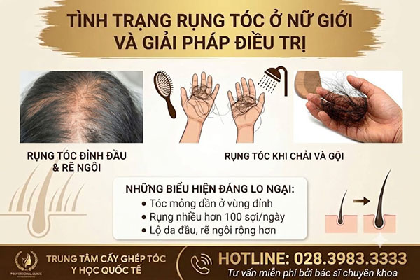 rụng tóc ở nữ